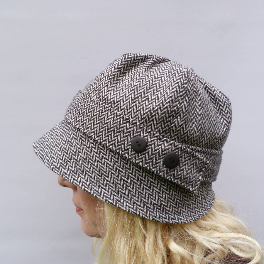 Herringbone Tweed Cloche Hat By Moaning Minnie | notonthehighstreet.com