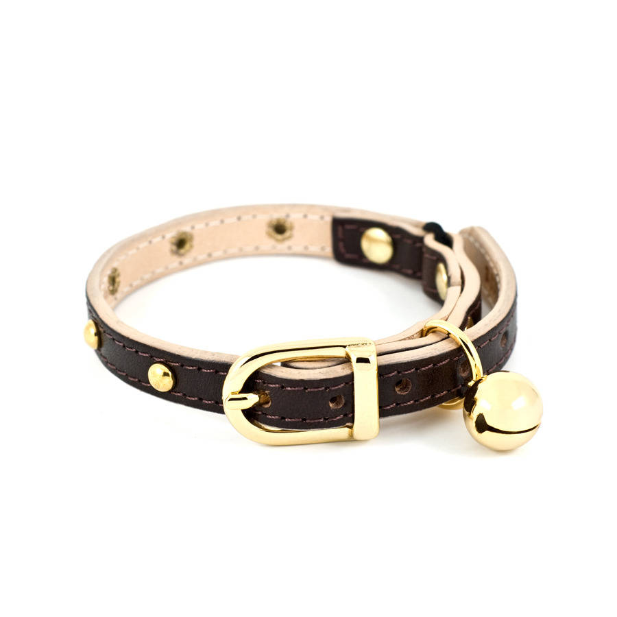 studded leather cat collar by linny | notonthehighstreet.com