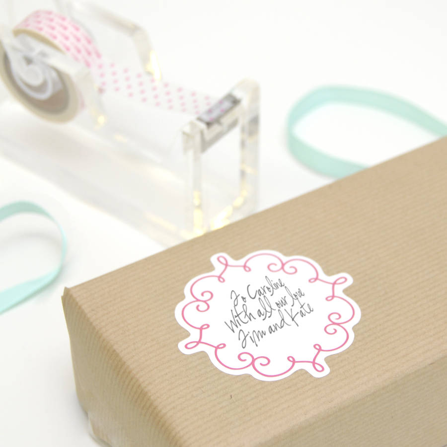 Ornate Gift Wrap Stickers By Peach Blossom