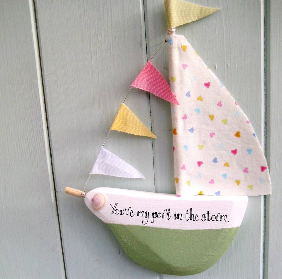 bespoke boat hanging decoration by okey dokey