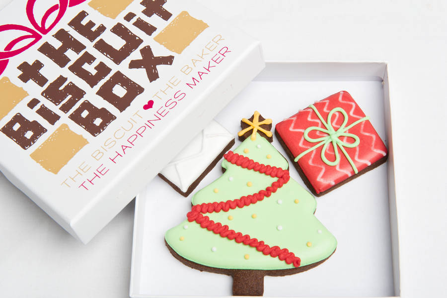 Christmas Tree Biscuit Gift By The Biscuit Box