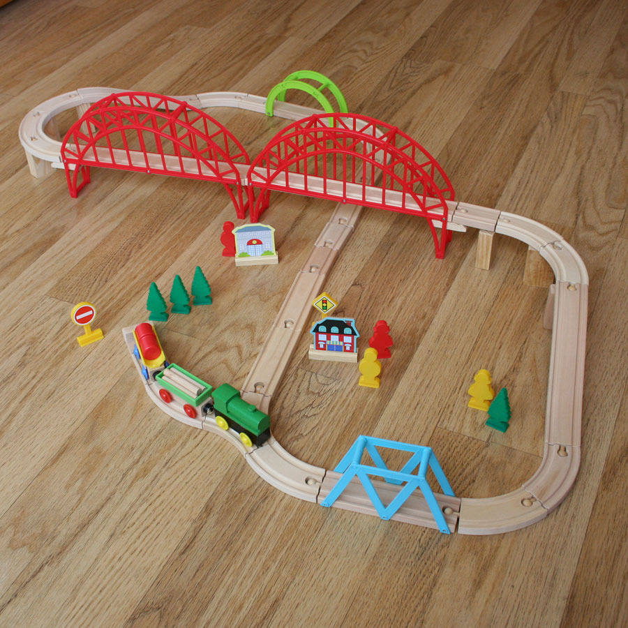 studio wooden train set
