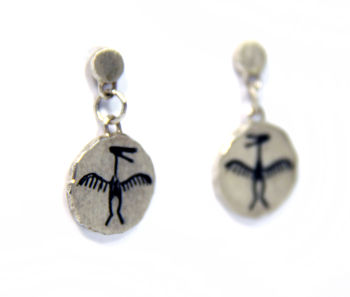 Cave Art Sterling Silver Earring, 4 of 7