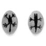Cave Art Sterling Silver Oval Studs, thumbnail 3 of 6