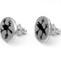 Cave Art Sterling Silver Oval Studs, thumbnail 4 of 6