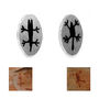 Cave Art Sterling Silver Oval Studs, thumbnail 2 of 6