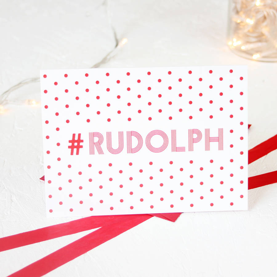 Christmas Hashtag Cards Full Set By Newton and the Apple | notonthehighstreet.com