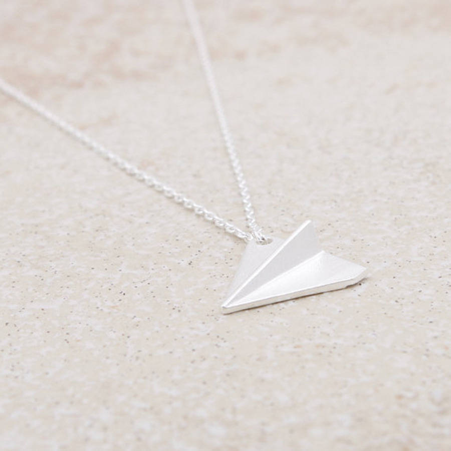 Origami Plane Necklace By Junk Jewels Notonthehighstreet origami plane necklace by junk jewels notonthehighstreet