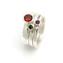Silver Stacking Rings With Semi Precious Stones, thumbnail 2 of 9
