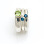 Silver Stacking Rings With Semi Precious Stones, thumbnail 3 of 9