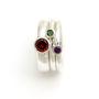 Silver Stacking Rings With Semi Precious Stones, thumbnail 4 of 9