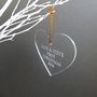 Personalised First Christmas Heart Hanging Decoration, thumbnail 2 of 2