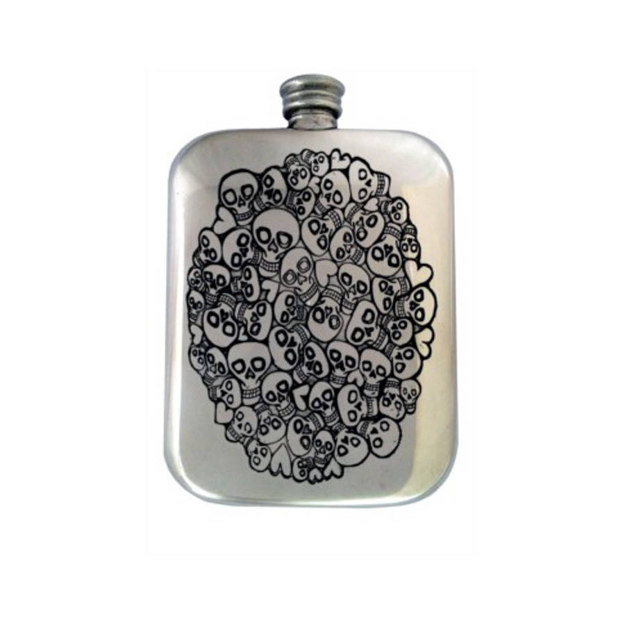 Personalised Skull Hip Flask By DavidLouis Design