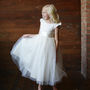 Cotton First Communion Or Flower Girl Dress, thumbnail 1 of 3