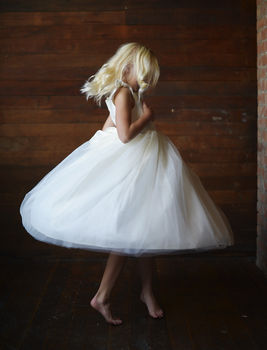 Cotton First Communion Or Flower Girl Dress, 3 of 3