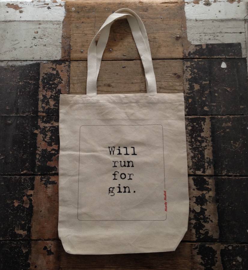 'Will Run For Gin' Gym Bag