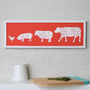 Butcher's Family Kitchen Meat Cuts Print, thumbnail 9 of 9