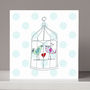 Personalised Love Birds Anniversary Engagement Card, thumbnail 2 of 4