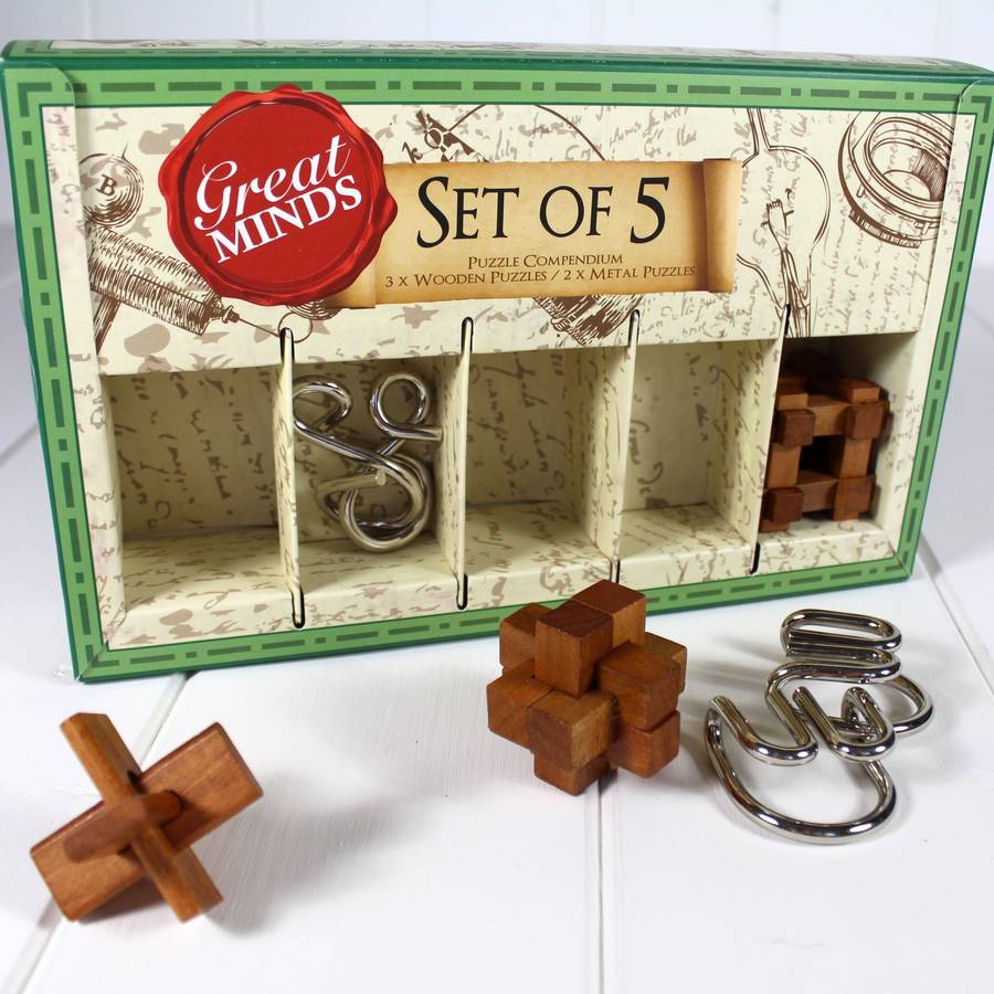 set of five puzzles based on great minds by nest | notonthehighstreet.com