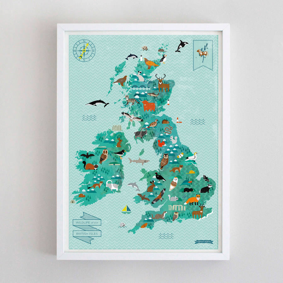 Wildlife Map Of The British Isles, 1 of 4