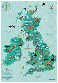 Wildlife Map Of The British Isles, 2 of 4