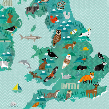 Wildlife Map Of The British Isles, 4 of 4