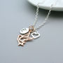 Sterling Silver And Rose Gold Plated Dove Necklace, thumbnail 3 of 5