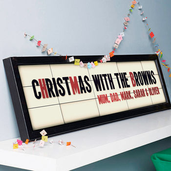 Personalised Christmas Cinema Sign Print, 6 of 7