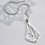 Sterling Silver Art Deco Diamond Necklace, thumbnail 1 of 10