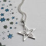 Sterling Silver Geometric Star Necklace, thumbnail 1 of 5
