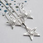 Sterling Silver Geometric Star Necklace, thumbnail 2 of 5