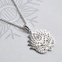 Sterling Silver Flowering Lotus Necklace, thumbnail 1 of 6