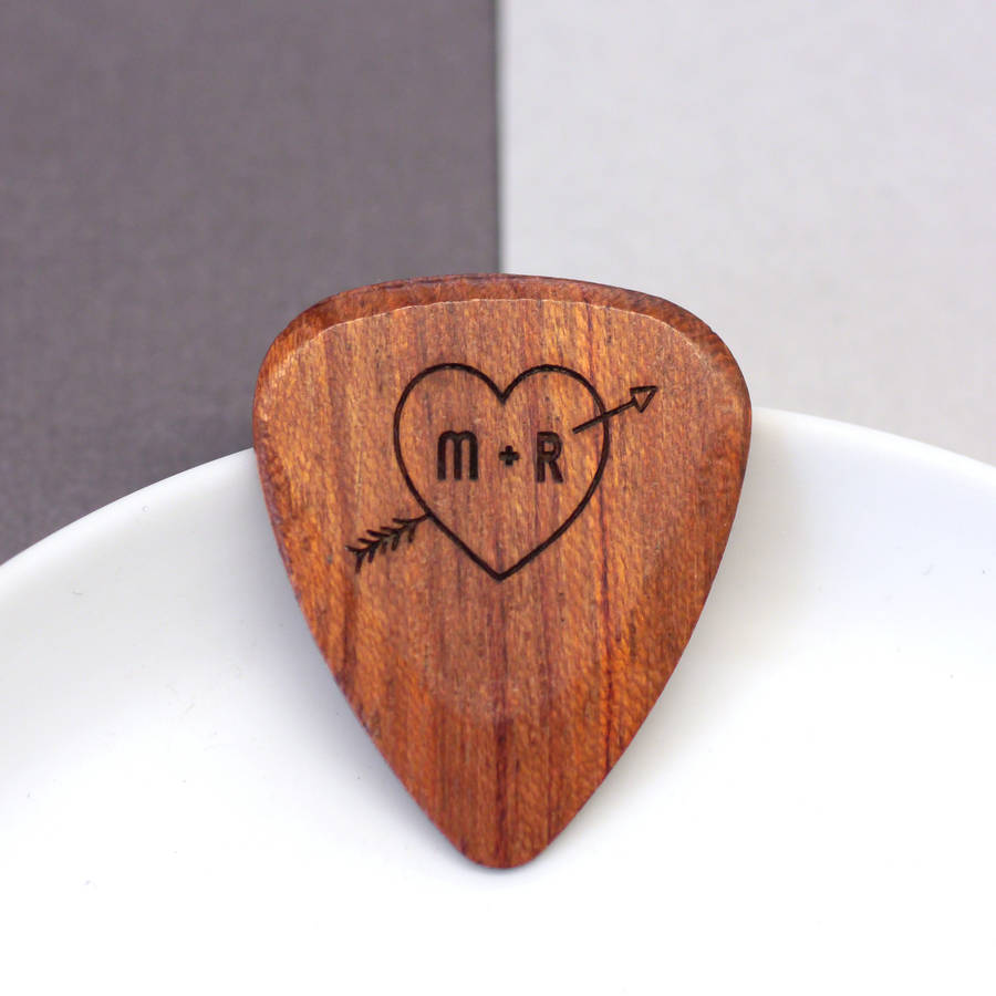 Personalised Heart And Arrow Plectrum, 1 of 2