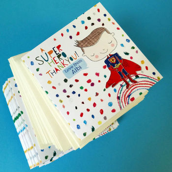 Personalised Superhero Thank You Cards, 2 of 5
