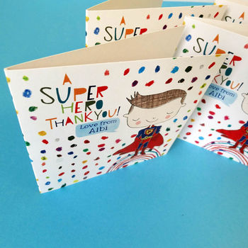 Personalised Superhero Thank You Cards, 3 of 5
