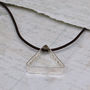 Mens Secret Message Silver Triangle Necklace, thumbnail 7 of 12