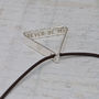 Mens Secret Message Silver Triangle Necklace, thumbnail 9 of 12