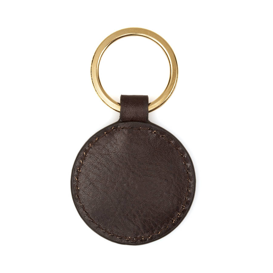 personalised leather keyring by noble macmillan | notonthehighstreet.com
