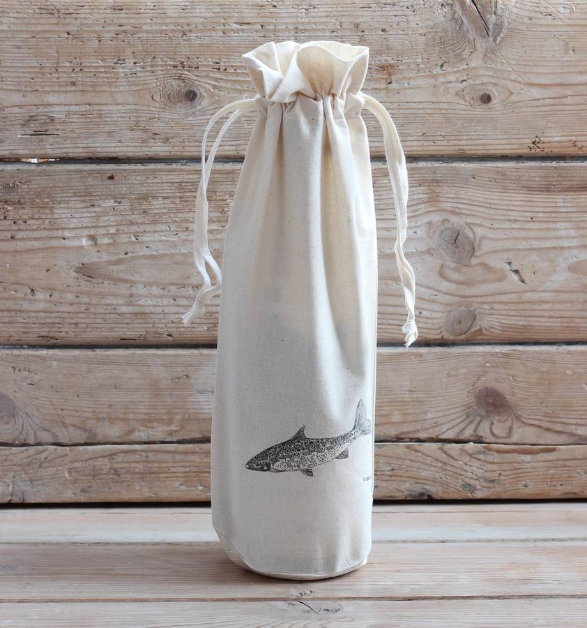 salmon cotton bottle bag by bird