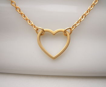 Gold Plate Heart Necklace, 2 of 4