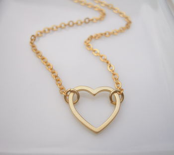 Gold Plate Heart Necklace, 3 of 4