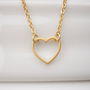 Gold Plate Heart Necklace, thumbnail 1 of 4