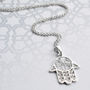 Sterling Silver Fatima Hand Necklace, thumbnail 1 of 6