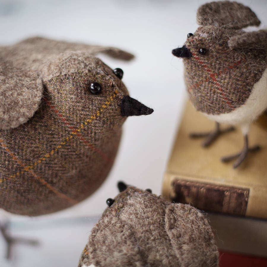 Large Tweed Felt Standing Robin By armstrong ward | notonthehighstreet.com