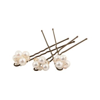 Set Of Pearl Blossom Wedding Hair Pins, 3 of 7