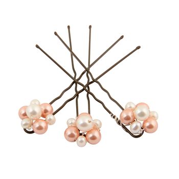 Set Of Pearl Blossom Wedding Hair Pins, 5 of 7