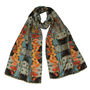 Floral Hen Printed Silk Scarf, thumbnail 2 of 4