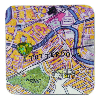 Set Of Six Bristol Map Coasters, 8 of 10