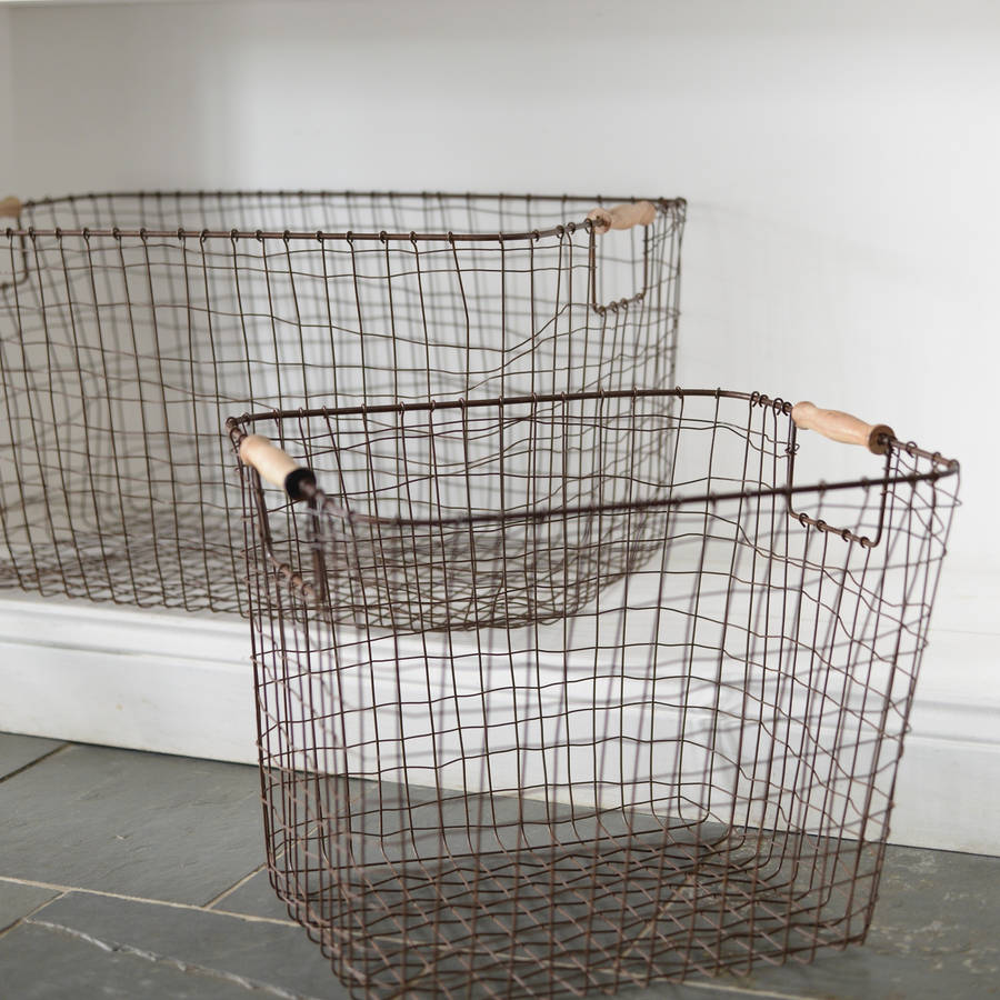 set of two wire storage baskets by the forest & co