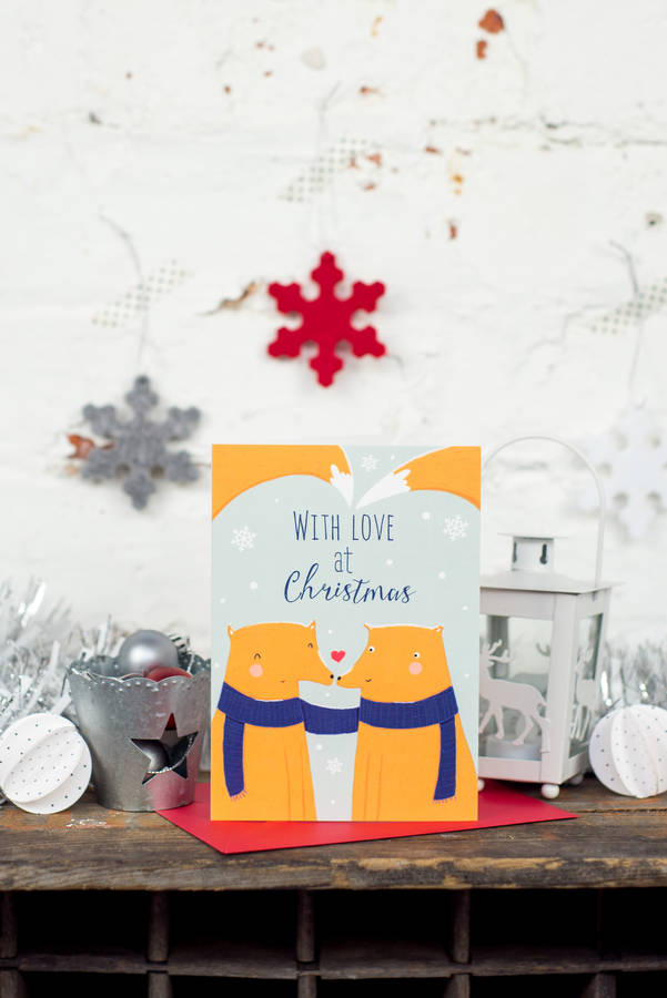 Christmas cards 'With Love At Christmas' Card By Louise Wright Design
